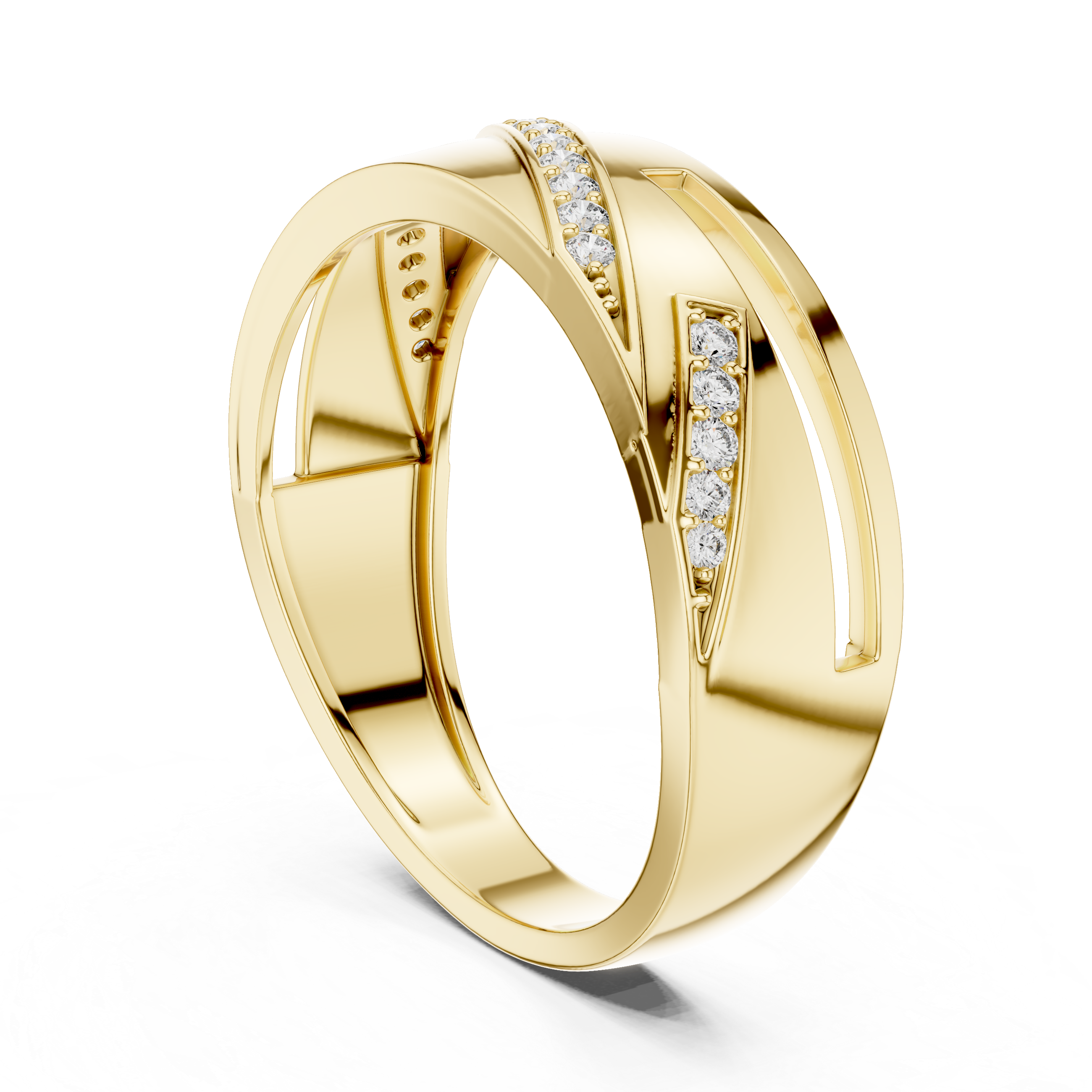 Aurelia Diagonal Ribbon Statement Ring