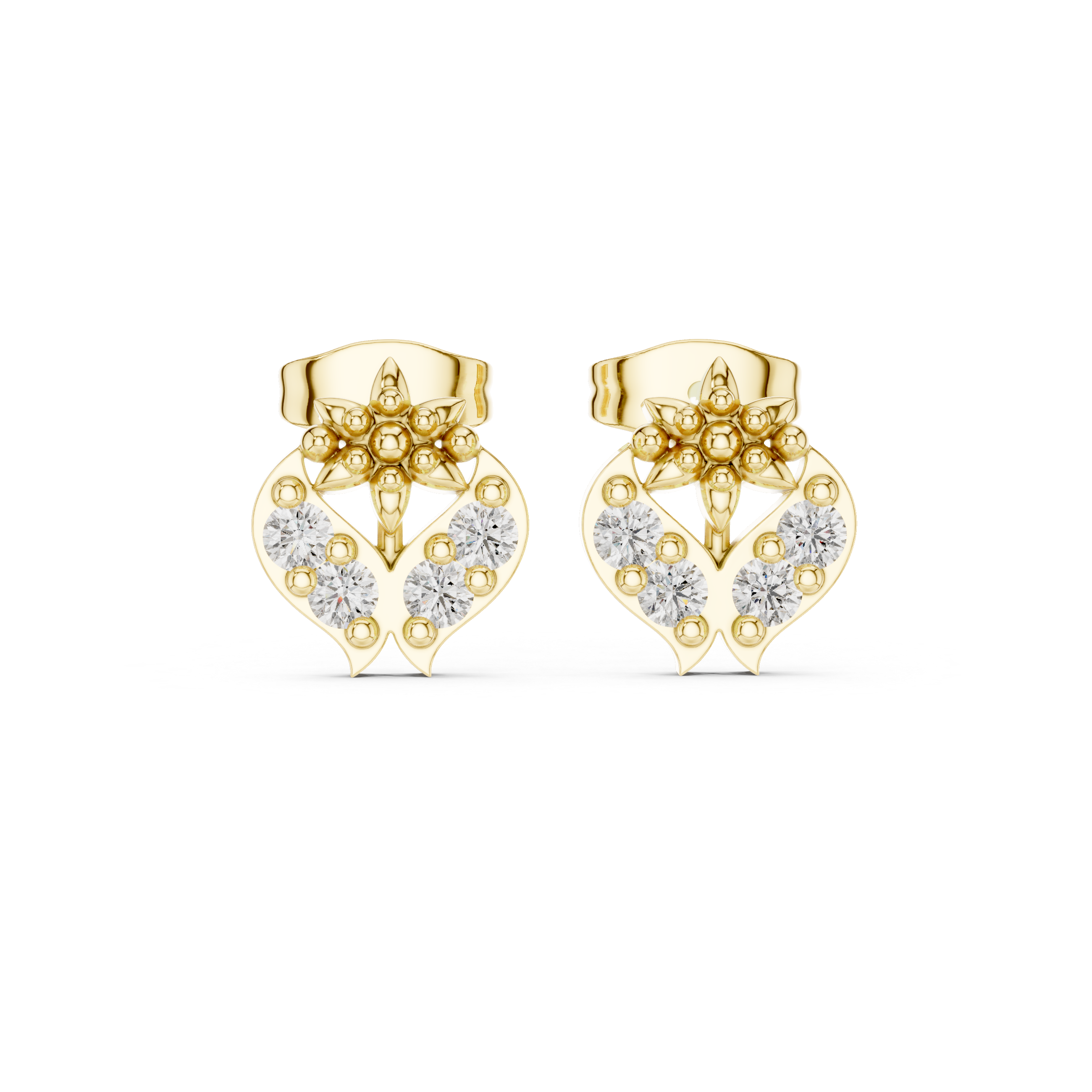 Royal Floral Crest Studs